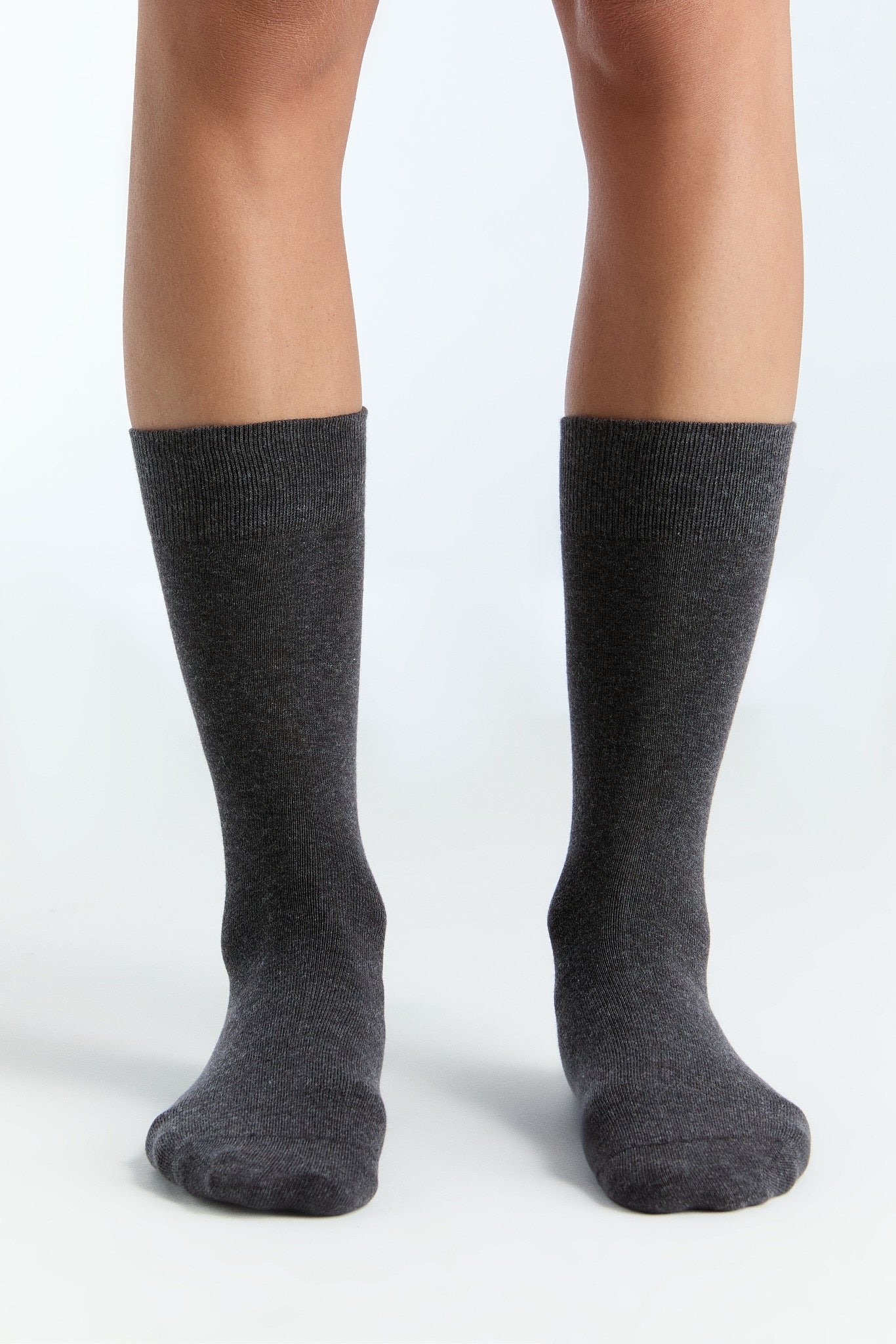 Albero Natur womens vegan Multipack 4x Socks With Longer Cuffs Anthracite